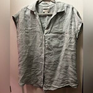 Sage green 100% linen top